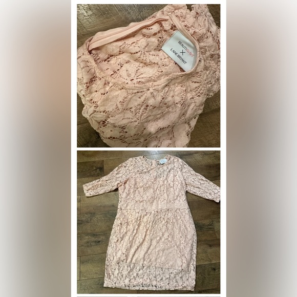 Lane Bryant Dresses & Skirts - Lane Bryant Lace Pink Dress Size 3X